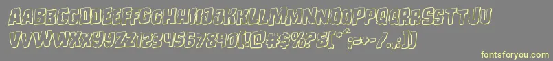 Monsterhunter3Drotal Font – Yellow Fonts on Gray Background