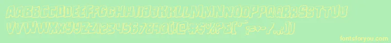 Monsterhunter3Drotal Font – Yellow Fonts on Green Background