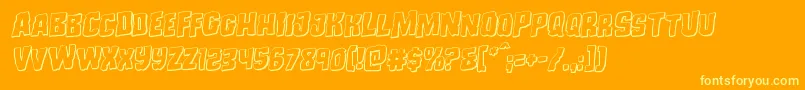 Monsterhunter3Drotal Font – Yellow Fonts on Orange Background