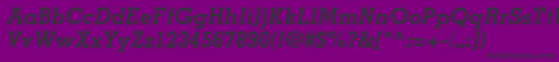 Шрифт MemphisltstdBolditalic – чёрные шрифты на фиолетовом фоне