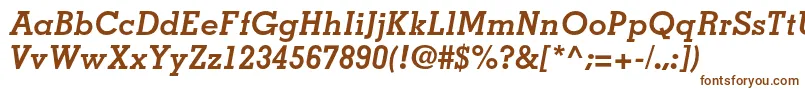 MemphisltstdBolditalic Font – Brown Fonts on White Background