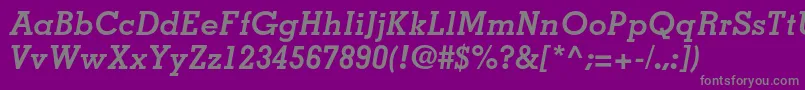 MemphisltstdBolditalic Font – Gray Fonts on Purple Background