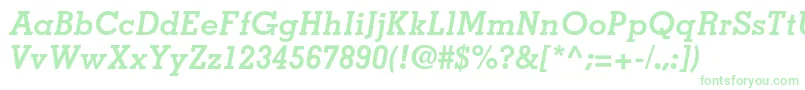 MemphisltstdBolditalic Font – Green Fonts on White Background