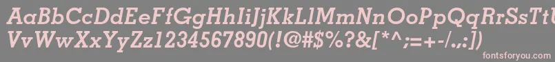 MemphisltstdBolditalic Font – Pink Fonts on Gray Background