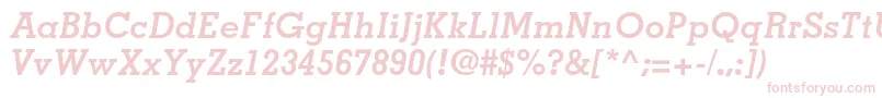 MemphisltstdBolditalic Font – Pink Fonts on White Background