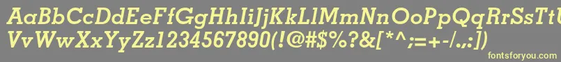 MemphisltstdBolditalic Font – Yellow Fonts on Gray Background