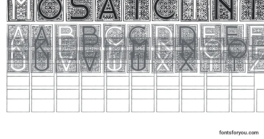 MosaicInitials-fontti – aakkoset, numerot, erikoismerkit