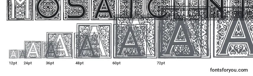 Размеры шрифта MosaicInitials