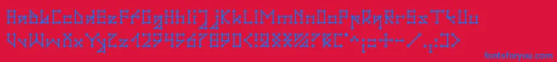 Gotika Font – Blue Fonts on Red Background