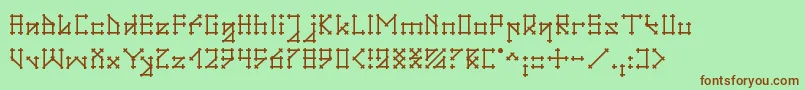 Gotika Font – Brown Fonts on Green Background