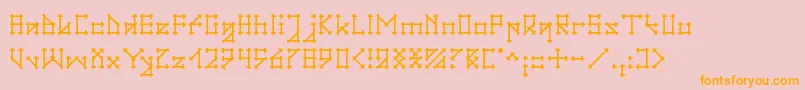 Gotika Font – Orange Fonts on Pink Background