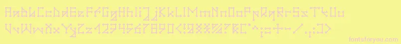 Gotika Font – Pink Fonts on Yellow Background