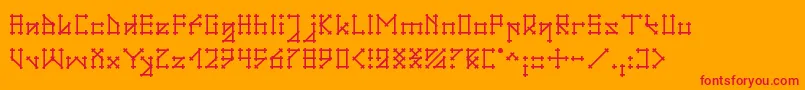 Gotika Font – Red Fonts on Orange Background