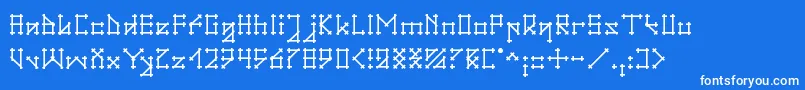 フォントGotika – 青い背景に白い文字