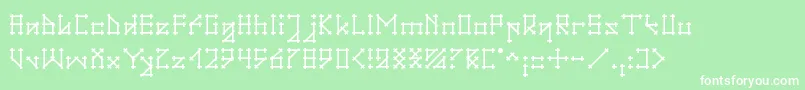 フォントGotika – 緑の背景に白い文字