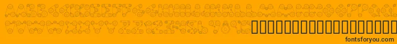 Webpress Font – Black Fonts on Orange Background