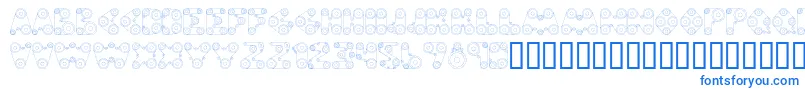 Webpress Font – Blue Fonts on White Background