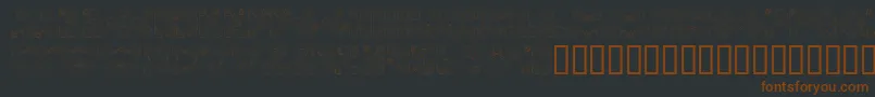Webpress Font – Brown Fonts on Black Background