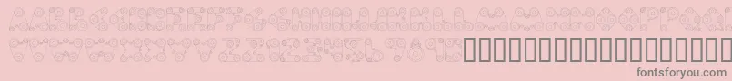 Webpress Font – Gray Fonts on Pink Background