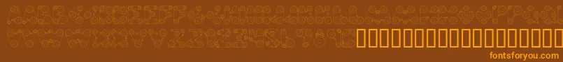 Webpress Font – Orange Fonts on Brown Background