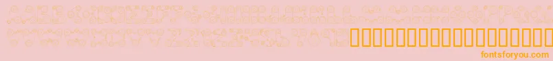 Webpress Font – Orange Fonts on Pink Background