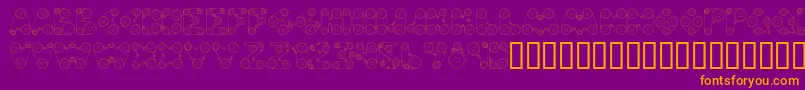 Webpress Font – Orange Fonts on Purple Background