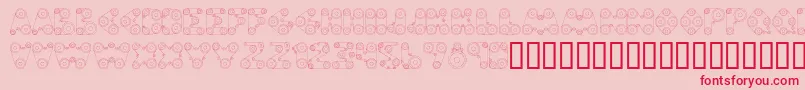 Webpress Font – Red Fonts on Pink Background