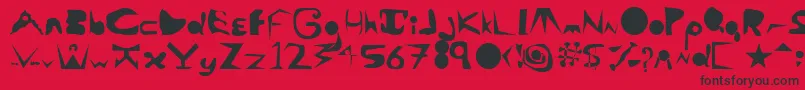 AlaCarte Font – Black Fonts on Red Background