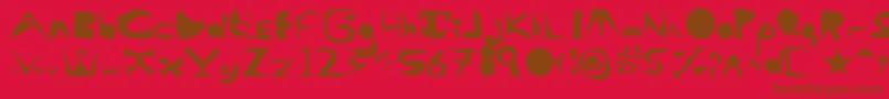 AlaCarte Font – Brown Fonts on Red Background