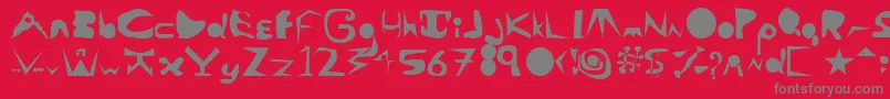 AlaCarte Font – Gray Fonts on Red Background