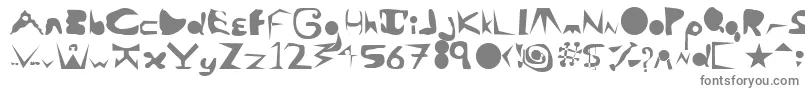 フォントAlaCarte – 白い背景に灰色の文字