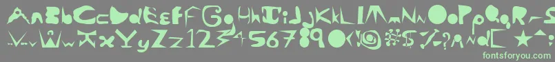 AlaCarte Font – Green Fonts on Gray Background