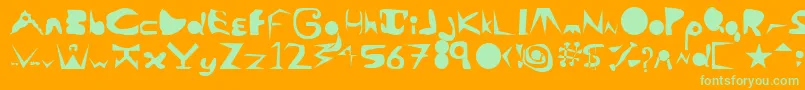 AlaCarte Font – Green Fonts on Orange Background