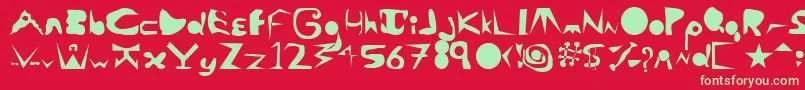 AlaCarte Font – Green Fonts on Red Background