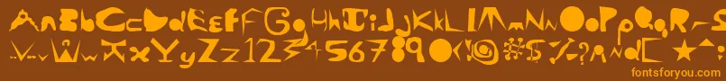 AlaCarte Font – Orange Fonts on Brown Background