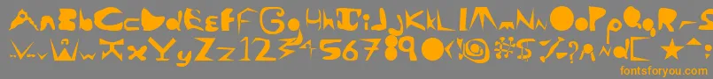 AlaCarte Font – Orange Fonts on Gray Background