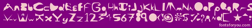 AlaCarte Font – Pink Fonts on Purple Background