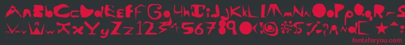 AlaCarte Font – Red Fonts on Black Background