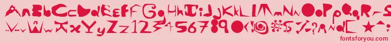 AlaCarte Font – Red Fonts on Pink Background