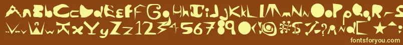AlaCarte Font – Yellow Fonts on Brown Background