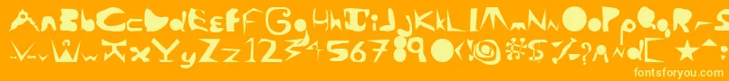 フォントAlaCarte – オレンジの背景に黄色の文字