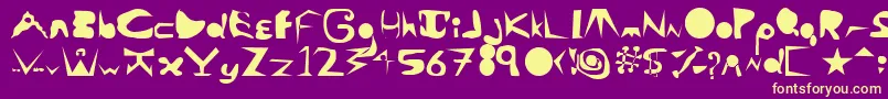 AlaCarte Font – Yellow Fonts on Purple Background