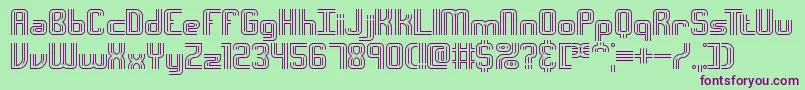 Interso Font – Purple Fonts on Green Background