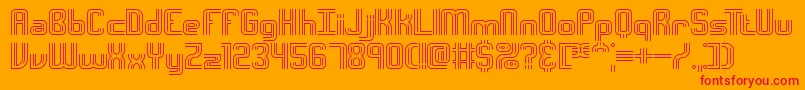 Interso Font – Red Fonts on Orange Background