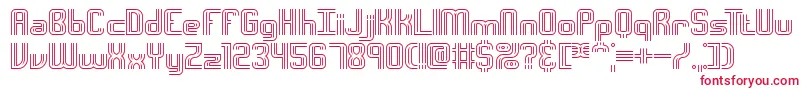 Interso Font – Red Fonts on White Background