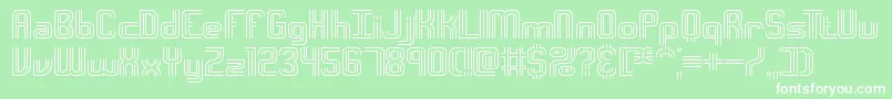 Interso Font – White Fonts on Green Background