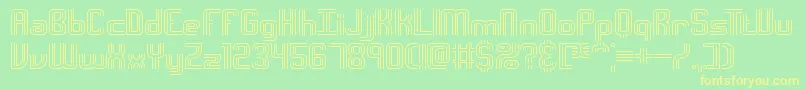 Interso Font – Yellow Fonts on Green Background