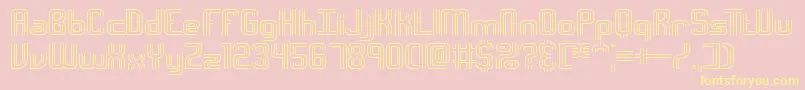 Interso Font – Yellow Fonts on Pink Background