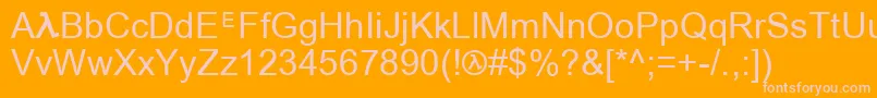 Halflife Font – Pink Fonts on Orange Background