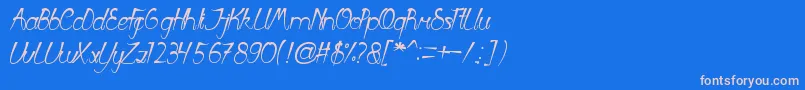 More about FirstLove Font FirstLove Font – Pink Fonts on Blue Background